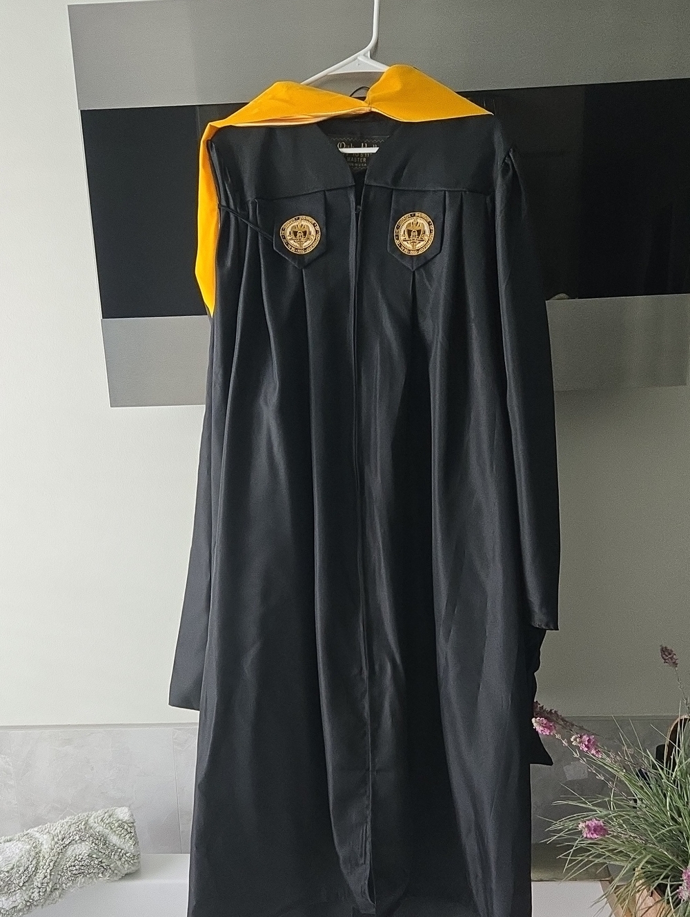 Black Graduation Gown with Gold And - Georgia Tech